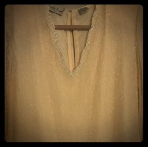 Laurence Kazar squined long sleeve dress.